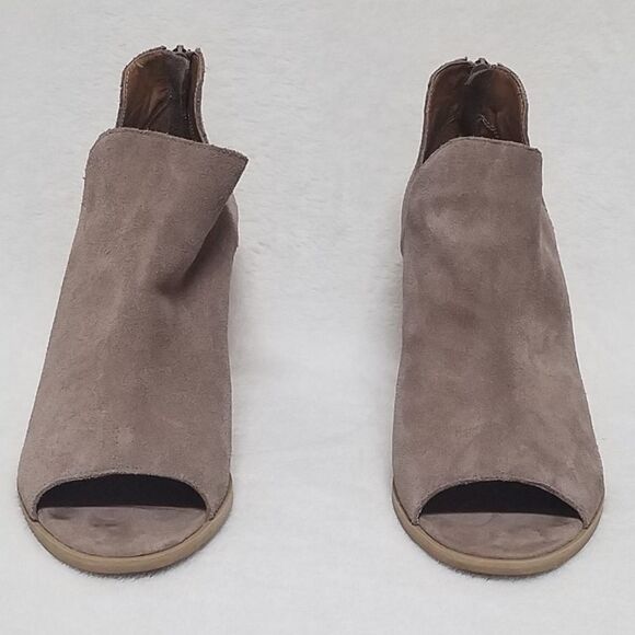 ANTHROPOLOGIE Susina Carina Suede Open Toe Bootie - Picture 3 of 16